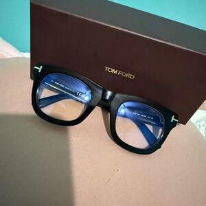 Tom Ford Black Frame Optical glasses with Blue Lenses